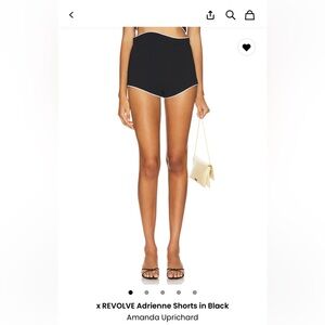Amanda Uprichard High Waist Shorts in Black